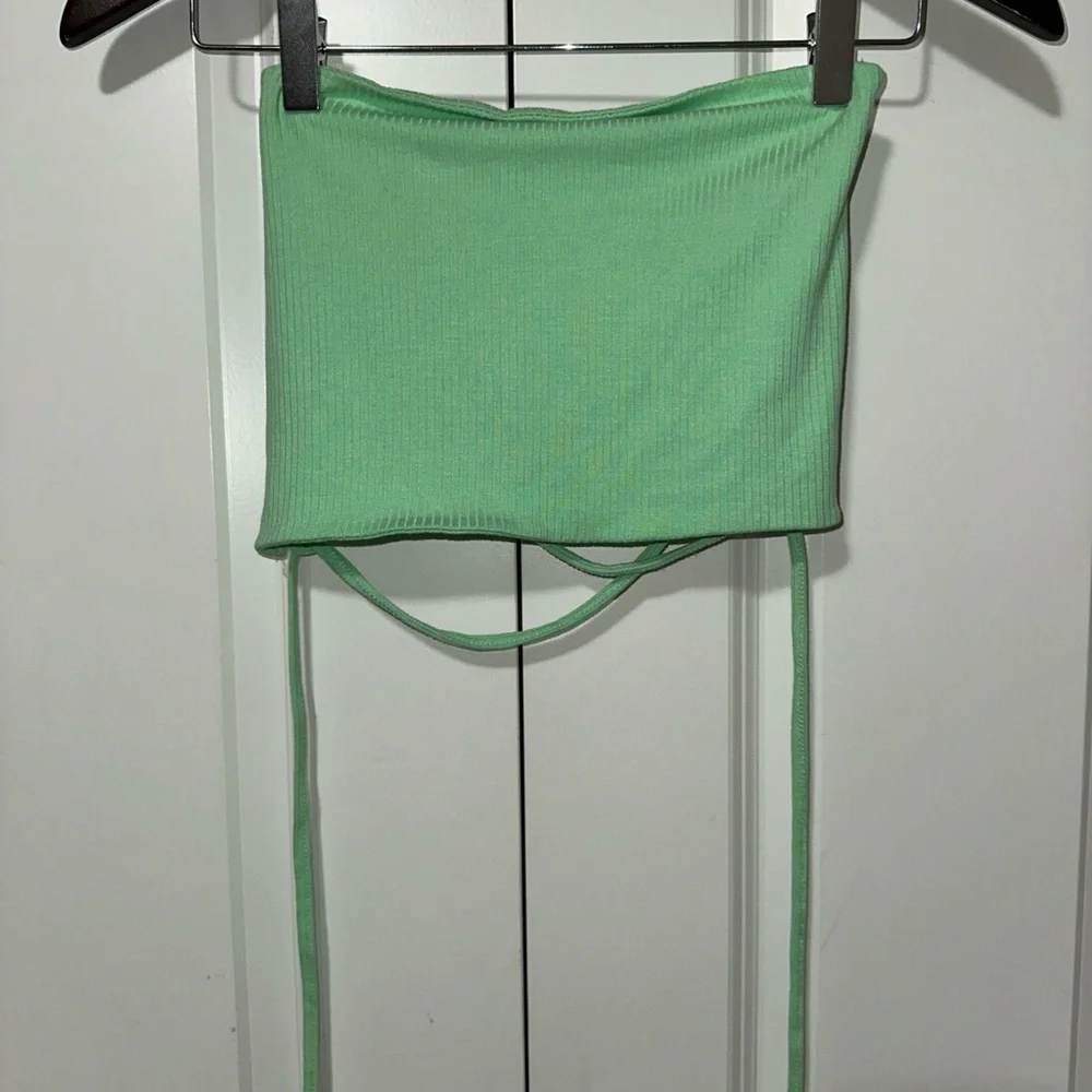 Rue 21 Lightweight Strappy Back Tube Top M Green - Picture 1 of 3